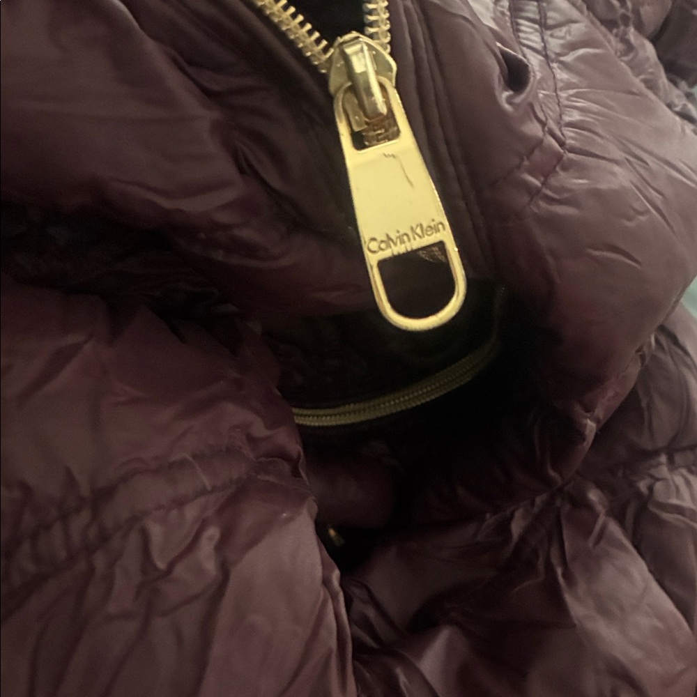 Calvin Klein Maroon Drawstring Pouch - Picture 7 of 7